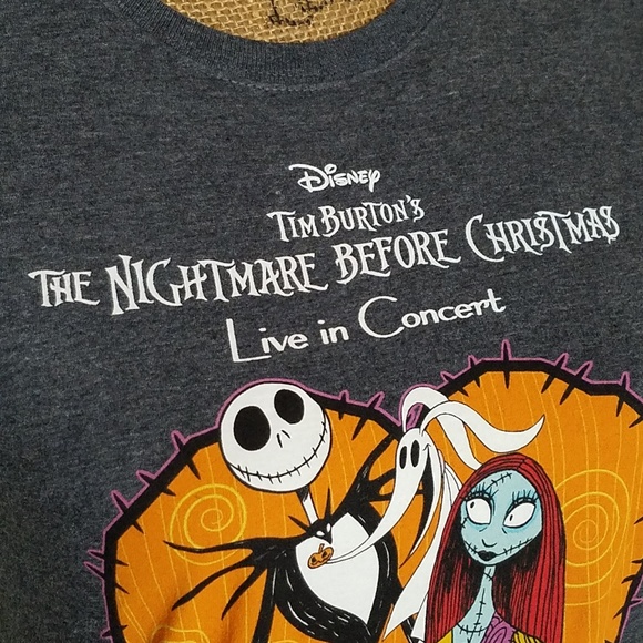 Disney's Nightmare before Christmas Live in concert black graphic tee size Med. - Picture 2 of 8